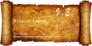 Vincze Emese névjegykártya