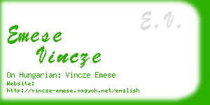 emese vincze business card